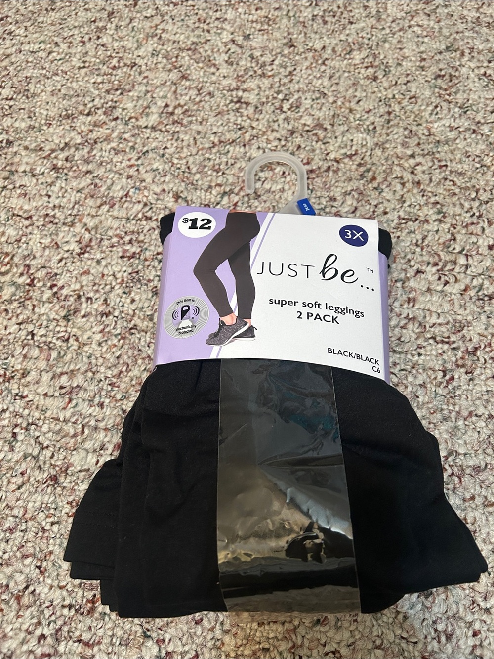 Just Be Super Soft Black Leggings 2-Pack - Women's Plus